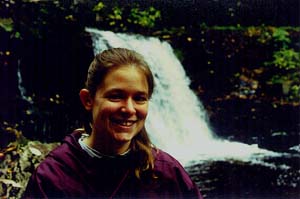 Beautiful waterfall behind my head