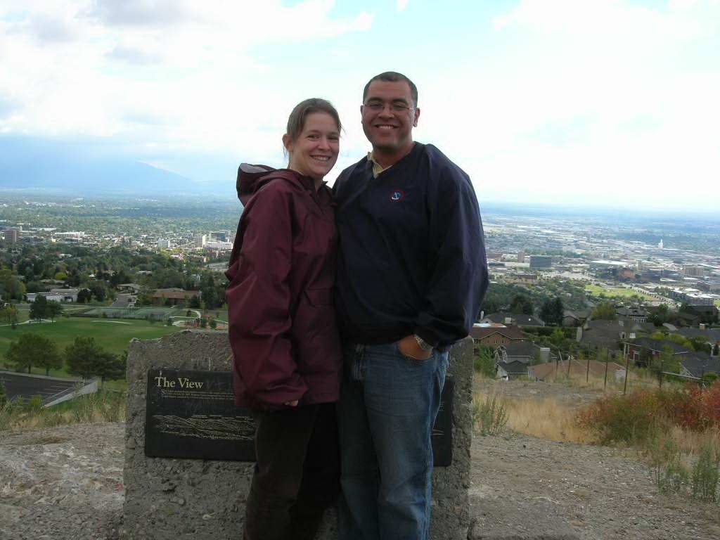 Josh and I at a viewpoint outside SLC