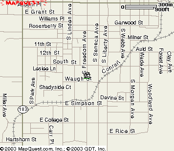 Map of 1355 N Freedom