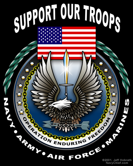 WE SUPPORT OUR COURAGEOUS TROOPS!!