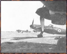 Romanian Bf-109G's on the west front. Click for the full-size version