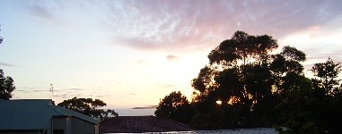 Sunrise from deck