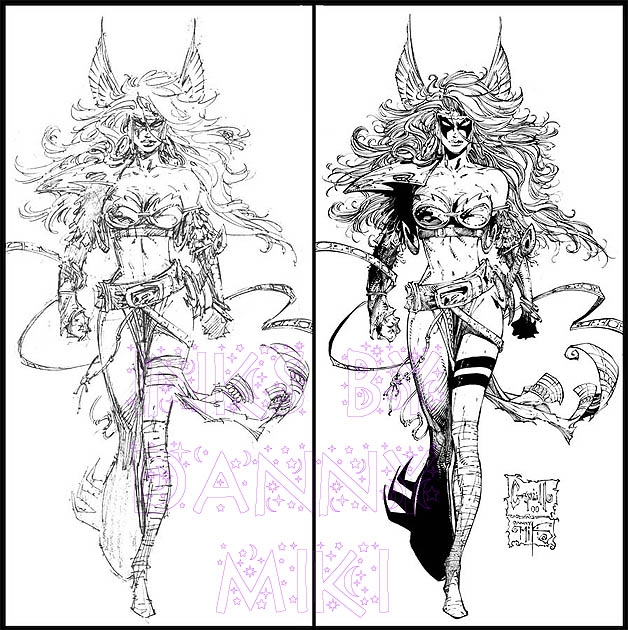 Pencils to Inks: Tiffany before her untimely demise.