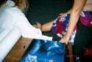 Christian R Lassen autographs my leg !