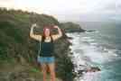 Michelle on the edge of a cliff !