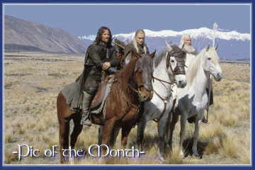 . aragorn, legolas & gandalf the white .