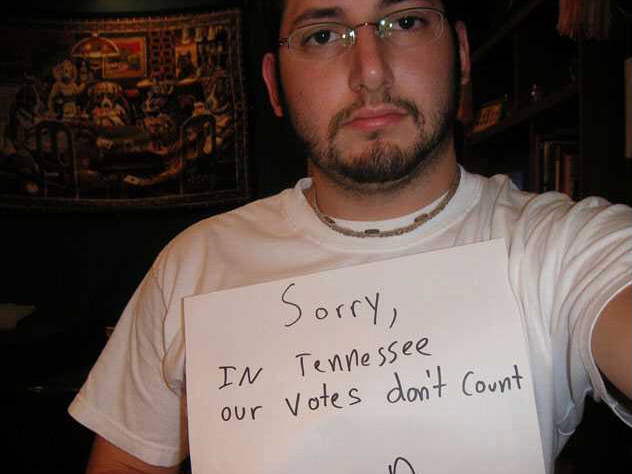We don't like him!