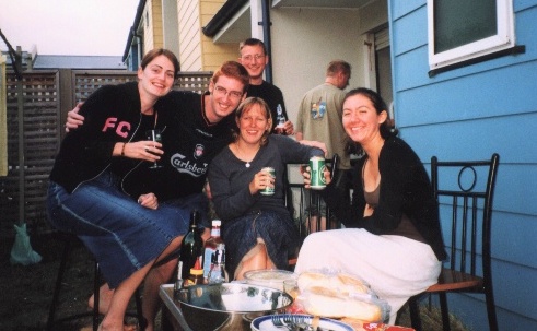 Sarah, Lever, Jess, Finch, (Me), Sian BBQ tastic !