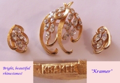 Kramer pin and earring set