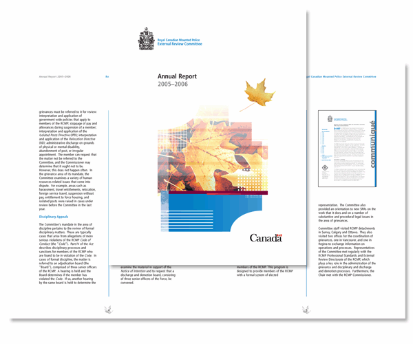 RCMP External Review Committee, Annual Report 2006