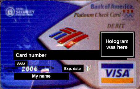 The card before I started.