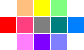 The even columns are back in alignment with the odd columns. However, the pixels in each even column have faded somewhat as a consequence of interpolation. Also, the middle column is still only three pixels high, though the middle row is five pixels across.