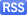 Safari's default icon: white text, reading 'RSS', on a blue rounded-rectangle.