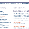 Personal Banking page