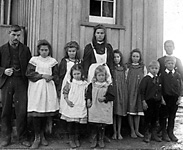 Mullet Point School c.1897 - teacher W J Moor (left)