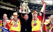 Graham Taylor and Nick Wright celebrate playoff victory