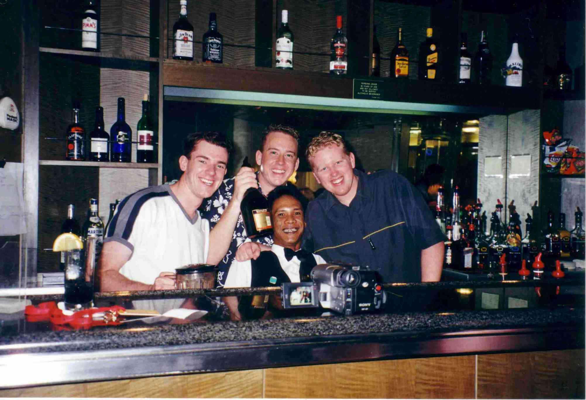 A good bar tender always lets you behind the bar