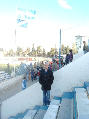 Me in front of the club flag