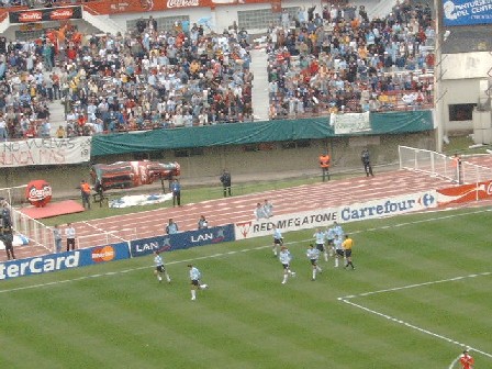 Argentina celebrate their opening goal