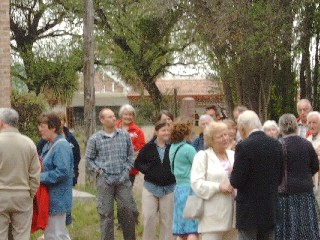 Tourists watching the preparations