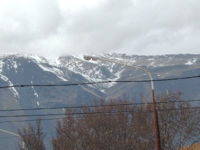 Some of the mountains which surround the town