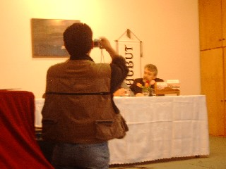 Cameramen had an annoying tendency to get in the way of the speakers