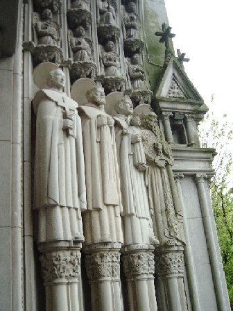 Outside the new Church in Prado