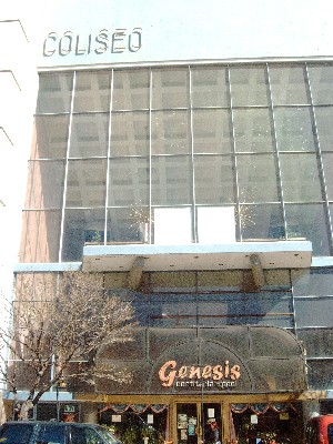 Upstairs Cinema Coliseo, downstairs pool hall Genesis