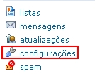 menu de configura��o do Orkut