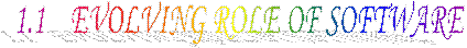 1.1    EVOLVING ROLE OF SOFTWARE 