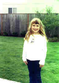 Krista in the backyard