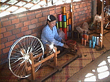 spindle and colourful threads