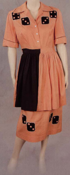 Front view, Patsy's orange maternity dress, from Profiles in History