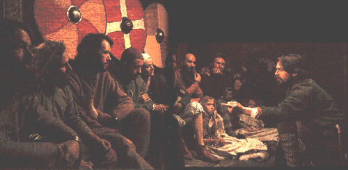 Viking re-enactment of a meeting and sharing of prose and sagas.