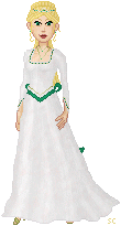 Princess Clariella, dressed to be abducted by an evil sorceress.  (It's all part of the plan!)