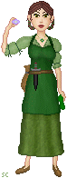 I applied textures on Rielle's apron and skirt.  (Hard to say about the shirt.)