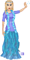 I'd have finished off the sleeves if I really intended for them to be view separately... but doesn't the fuzzy part of her cloak make a great scarf?