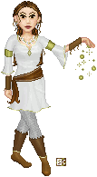 I made the doll for a contest - she's meant to be one of Aubrey's Kaes warriors - yet she works surprising well as pre-priestess Jenian.