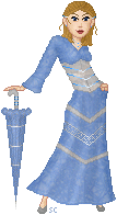 A gift for my friend Kat, which I just realized wasn't on the site anywhere. I'll have you know that's a sword parasol!