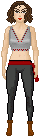 Layna without her famous red cloak.  (Still the old version of the doll.)