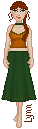 Lynn usually wears pants and much weaponry... but even swordswomen have to relax sometimes.