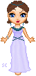 Mina is a minor supporting character, a priestess in one of her fancier outfits.