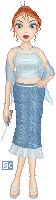 Another version of the Kira persona. (Her hair's  a bit red, but Kira might dye it on occasion.)