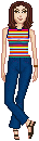 The shirt is dead on, but I should never have tried to render it in pixels.