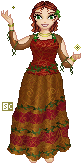 Suzy asked for a fantasy-mage type doll in these colors.