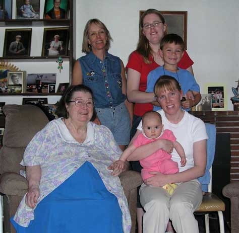 Grandma, the girls and Ryan.