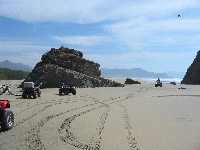 4wheelin down the beach near Manzanilla