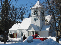 Country Church in Snow