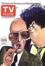 Telly and George Savalas on the front cover of 'TV Guide'