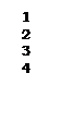 Text Box: 1
2
3
4
